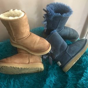 2 pair of girl’s uggs